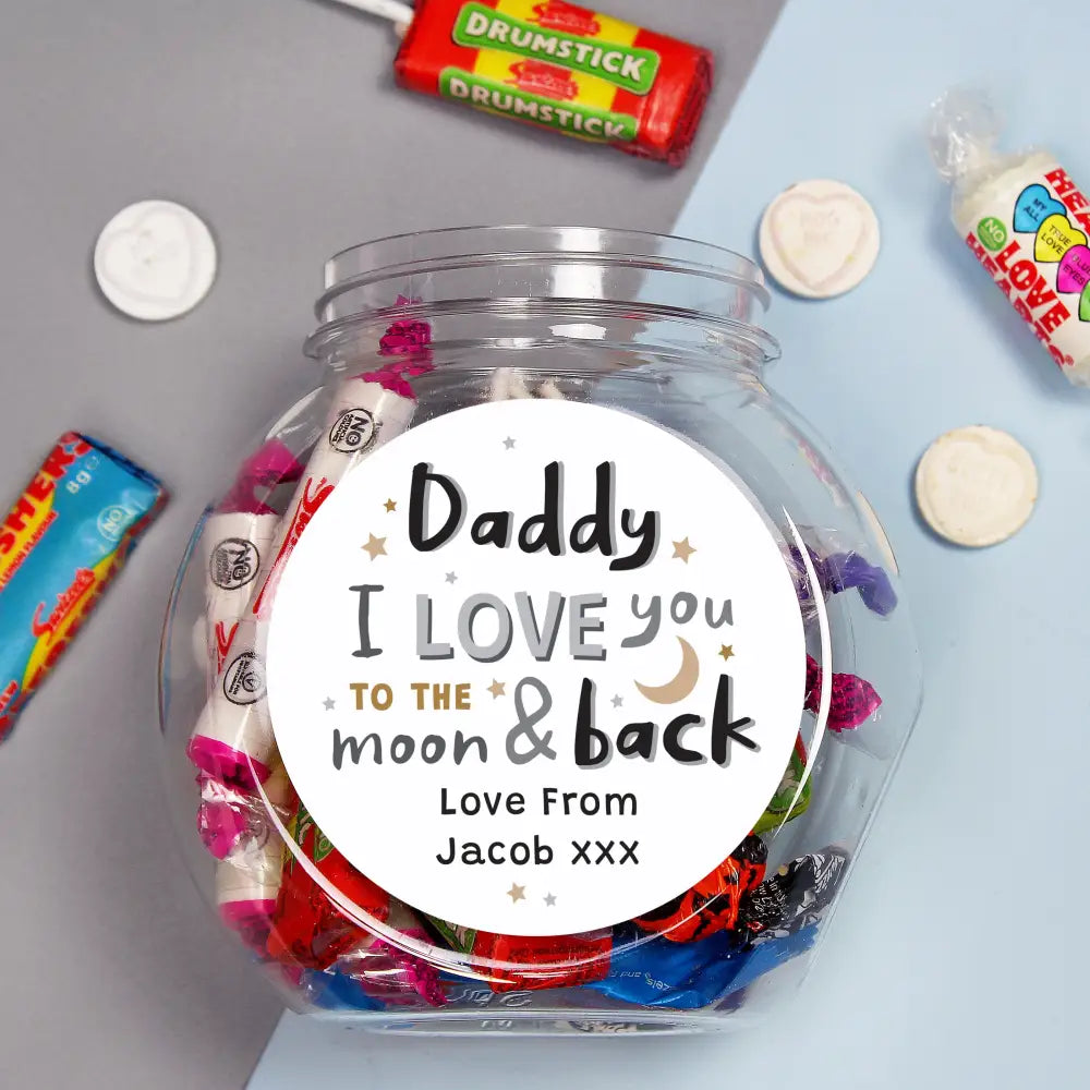 Confectionery Personalised To the Moon and Back Sweet Jar