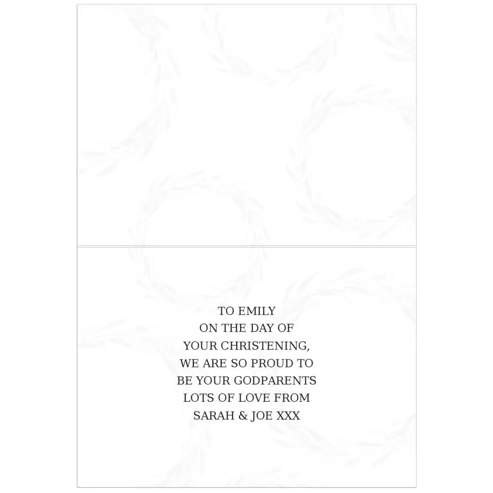 Greetings Cards Personalised 'Truly Blessed' Christening Card
