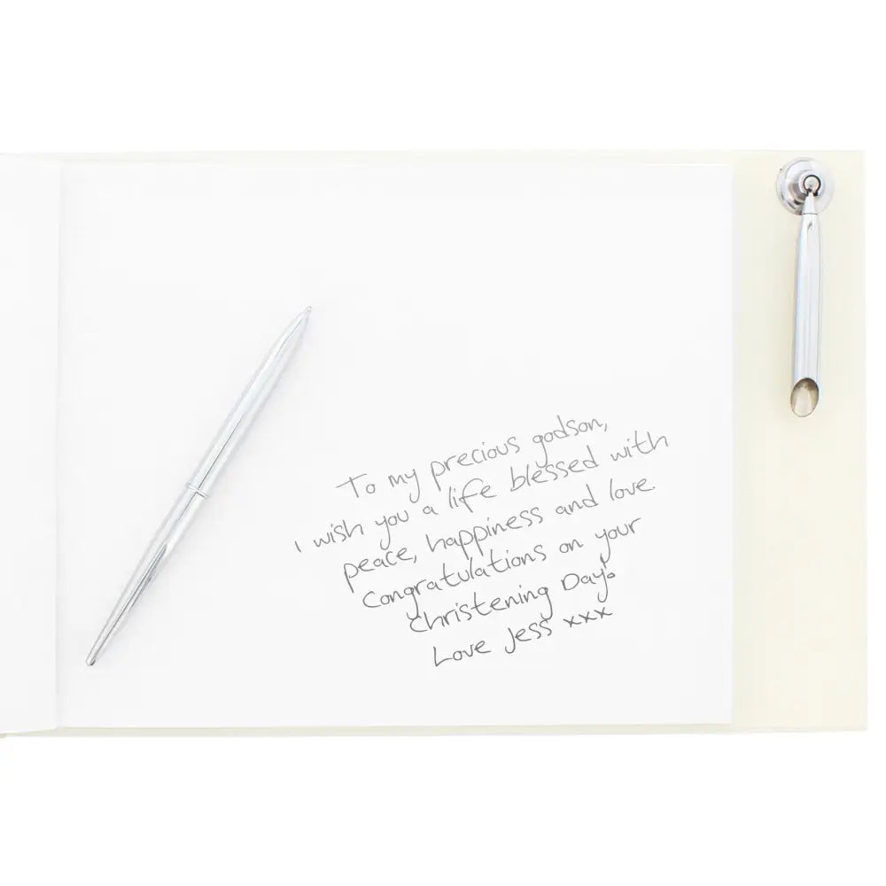 Photo Frames, Albums and Guestbooks Personalised 'Truly Blessed' Christening Hardback Guest Book & Pen