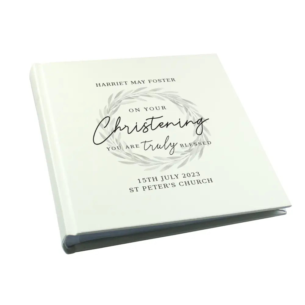 Photo Frames, Albums and Guestbooks Personalised Truly Blessed Christening Square Photo Album