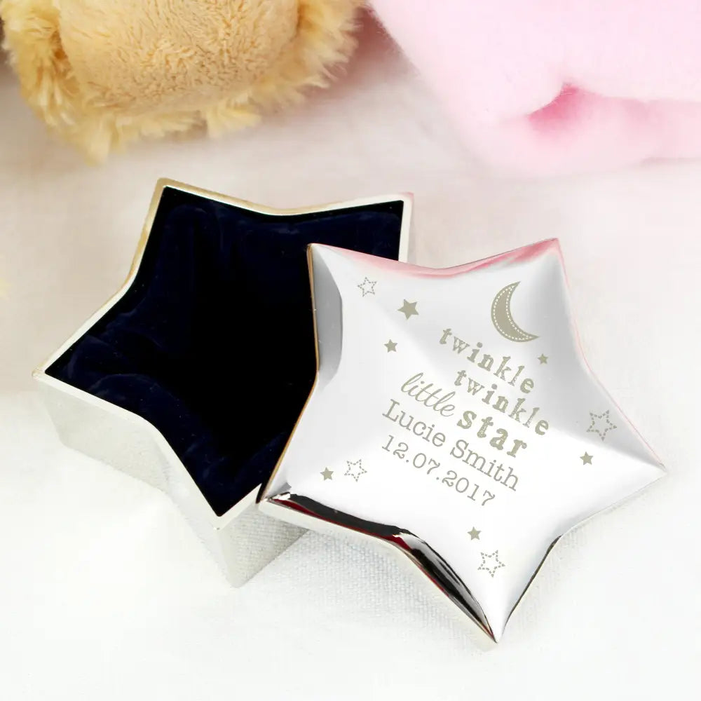 Trinket, Jewellery & Keepsake Boxes Personalised Twinkle Twinkle Star Trinket Box