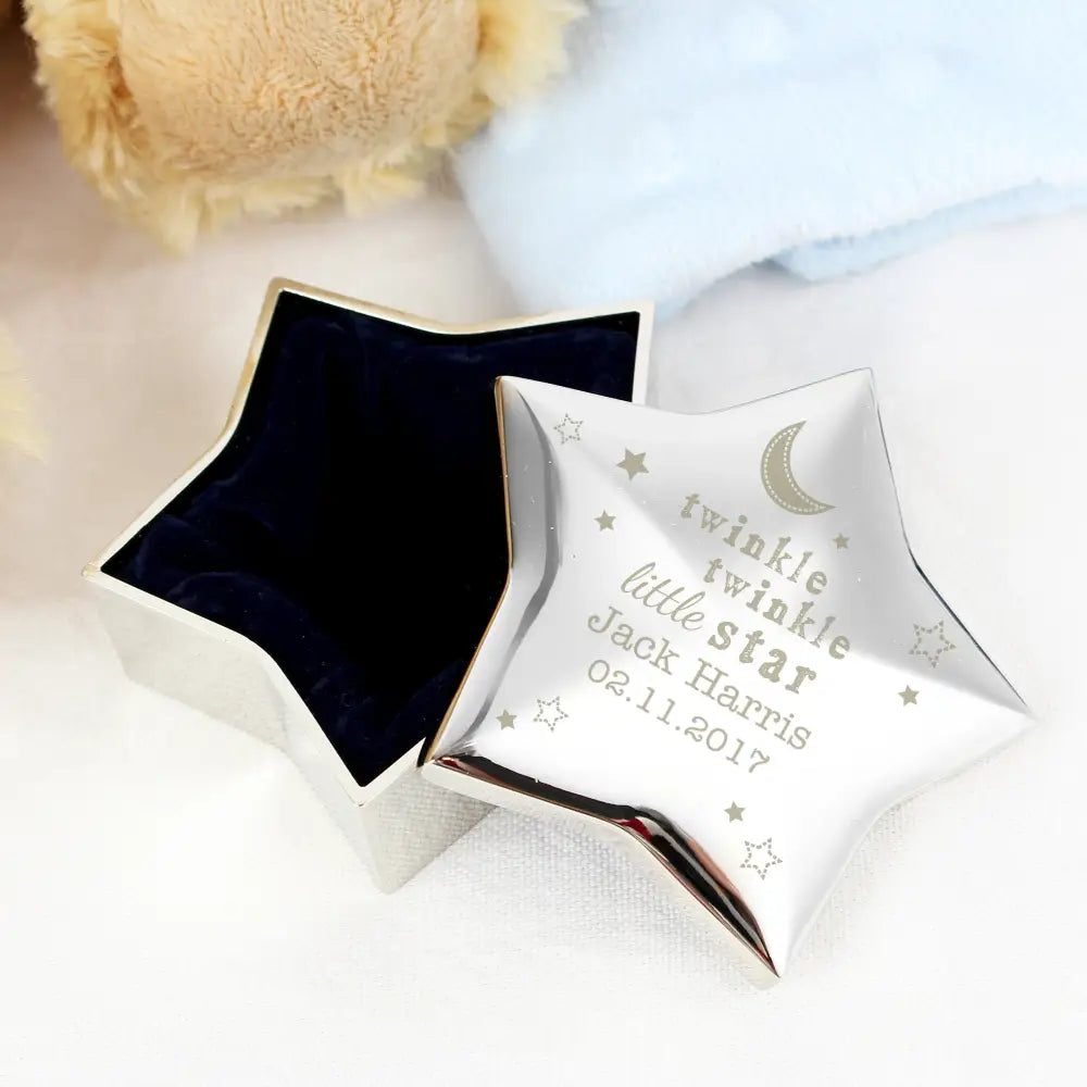 Trinket, Jewellery & Keepsake Boxes Personalised Twinkle Twinkle Star Trinket Box