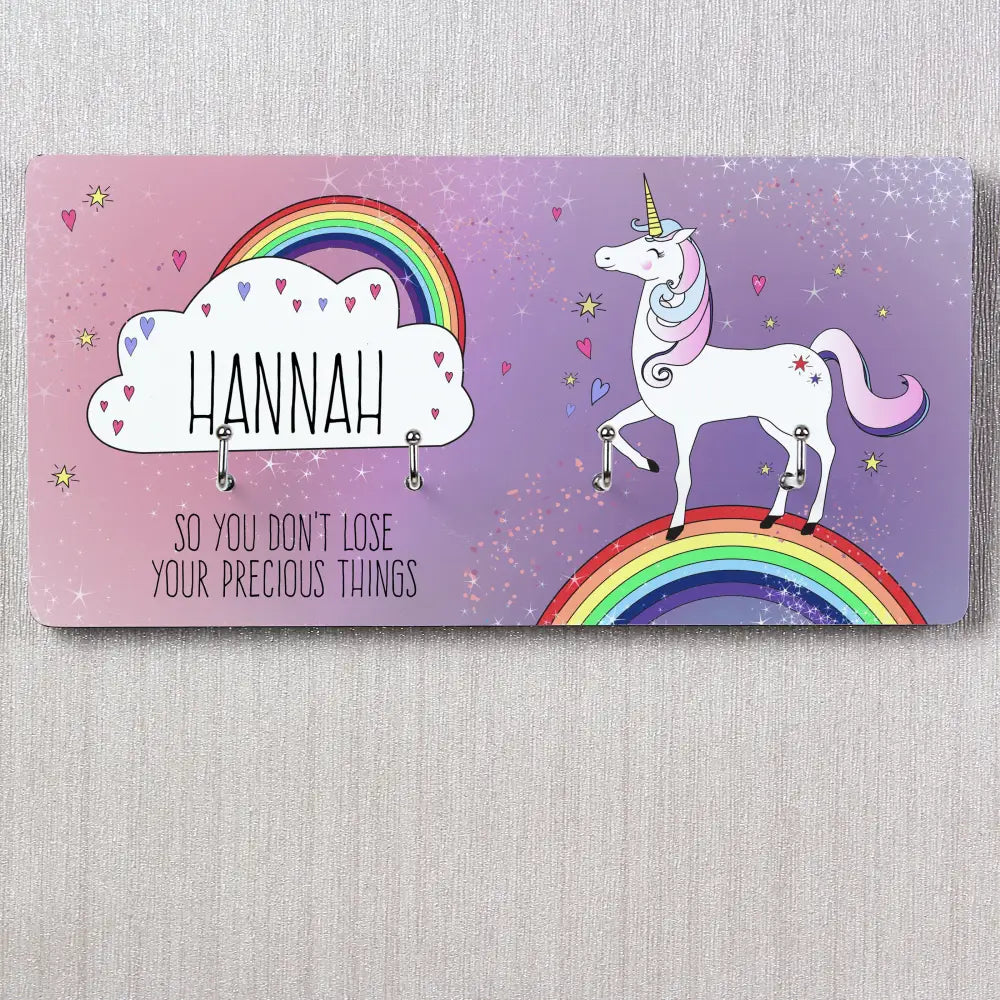 Wooden Personalised Unicorn Jewellery Hooks