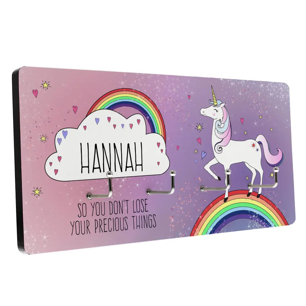 Wooden Personalised Unicorn Jewellery Hooks