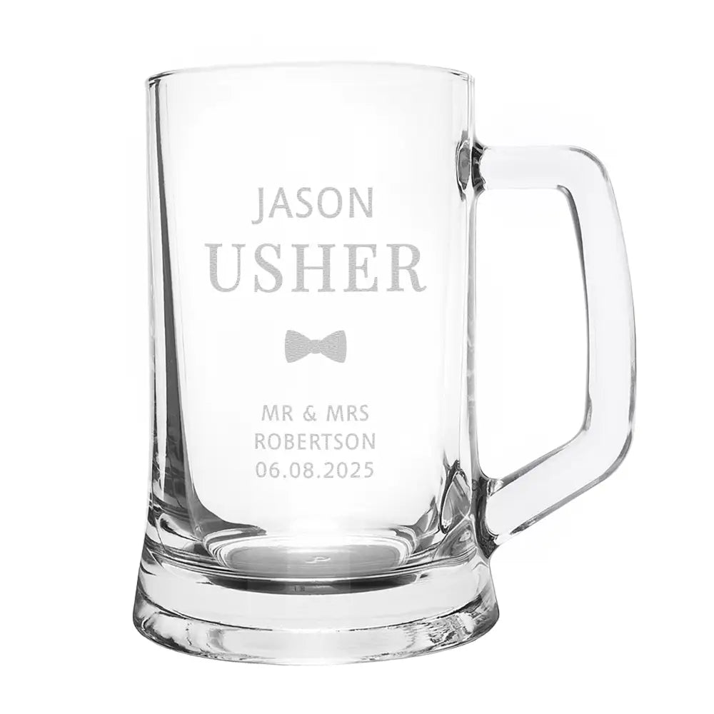 Glasses & Barware Personalised Usher Pint Stern Tankard