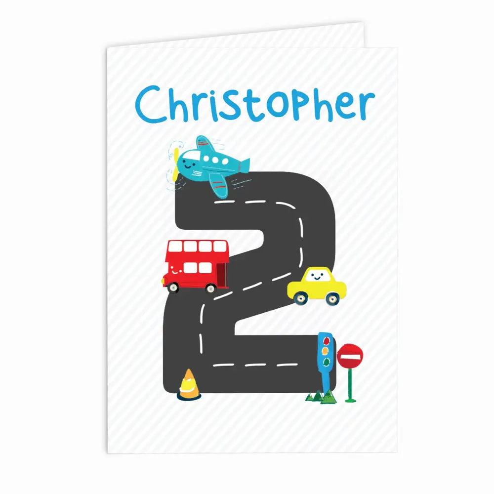 Greetings Cards Personalised Vehicles Birthday Card