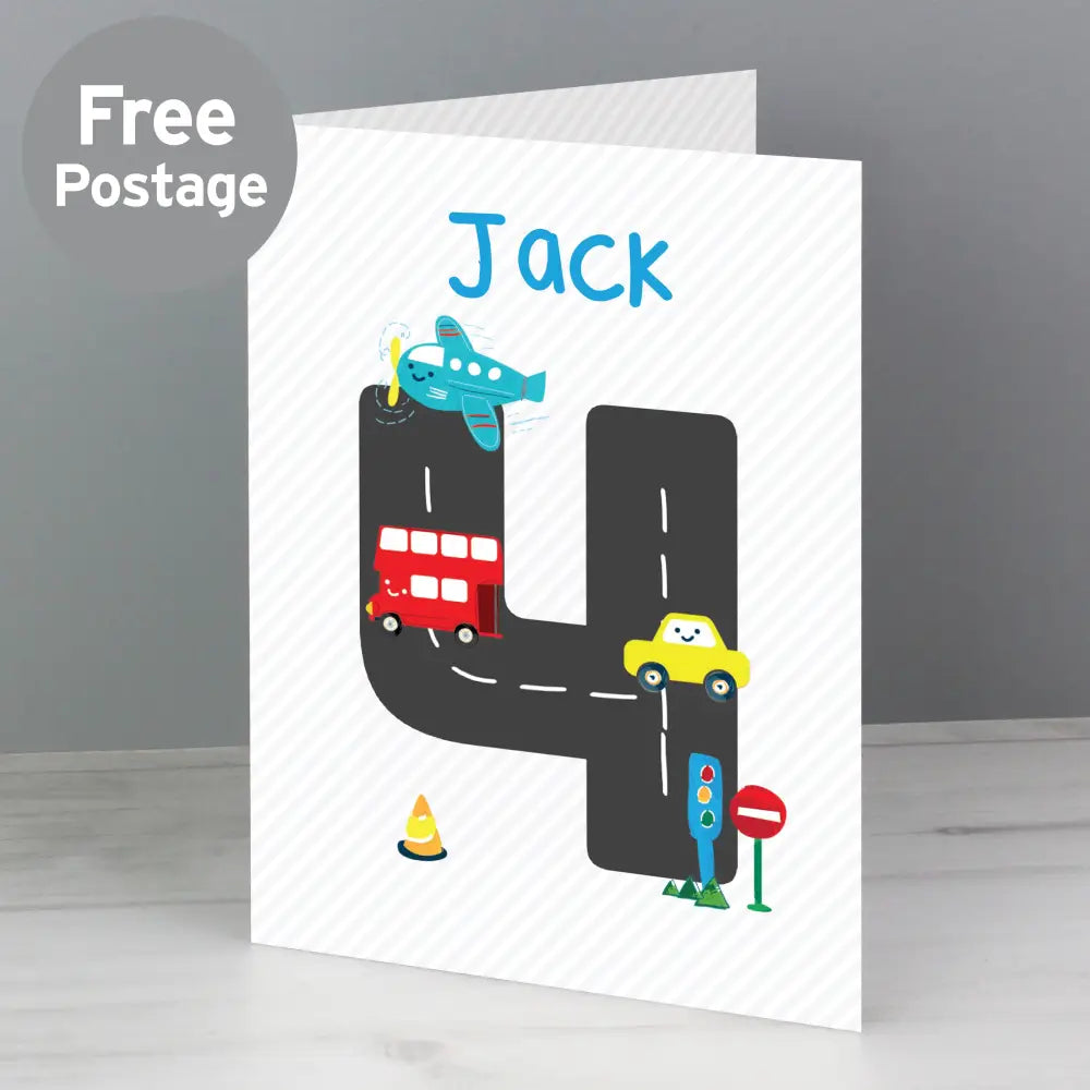 Greetings Cards Personalised Vehicles Birthday Card