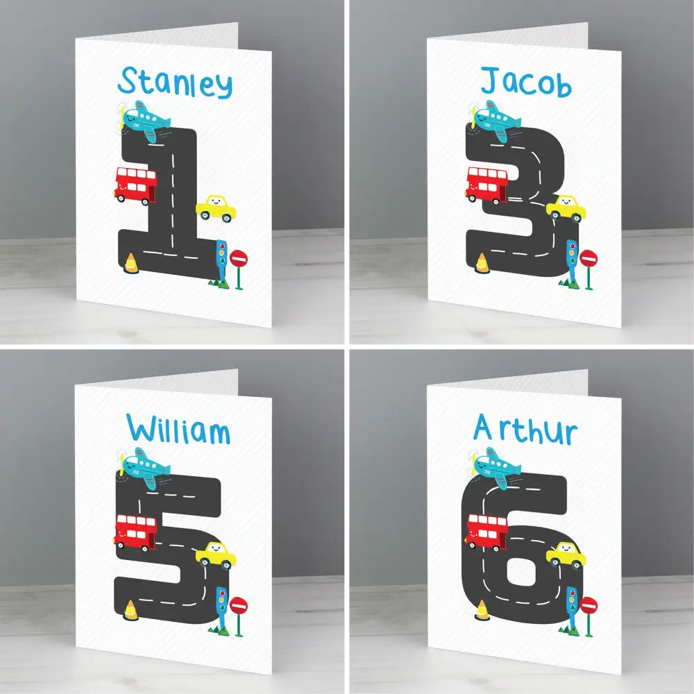 Greetings Cards Personalised Vehicles Birthday Card