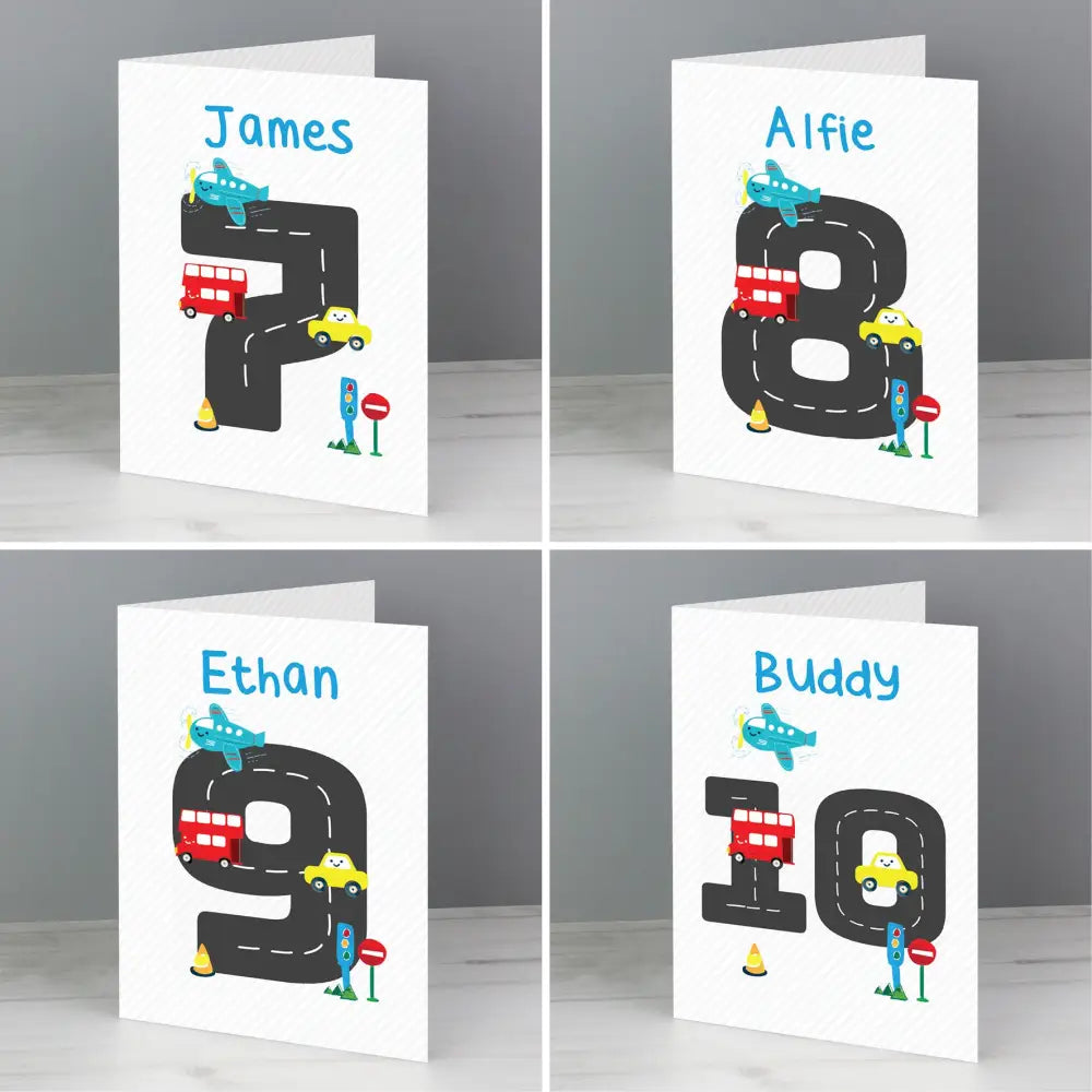 Greetings Cards Personalised Vehicles Birthday Card