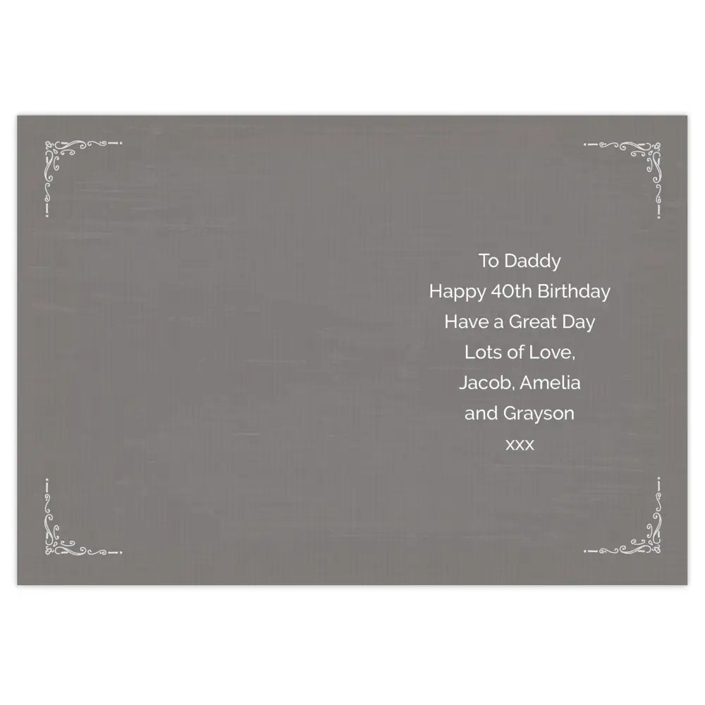 Greetings Cards Personalised Vintage Typography Birthday Card