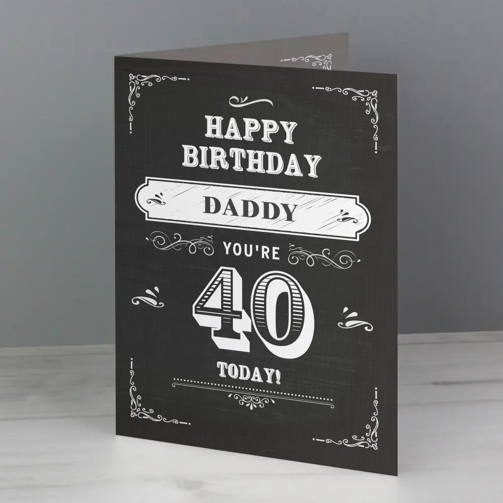 Greetings Cards Personalised Vintage Typography Birthday Card
