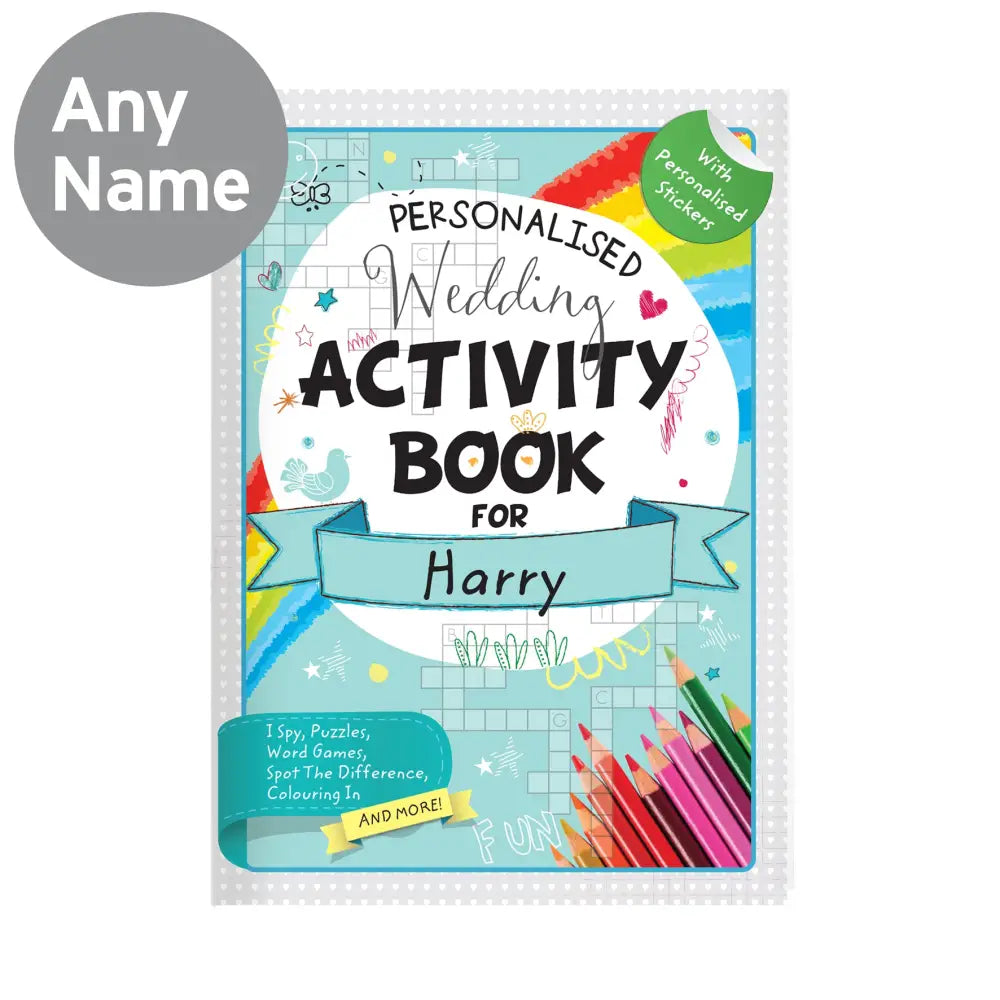 Books Personalised Wedding Activity Book with Stickers
