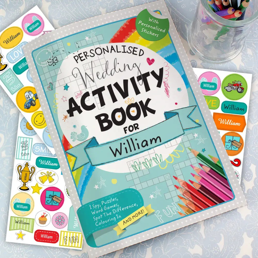 Books Personalised Wedding Activity Book with Stickers