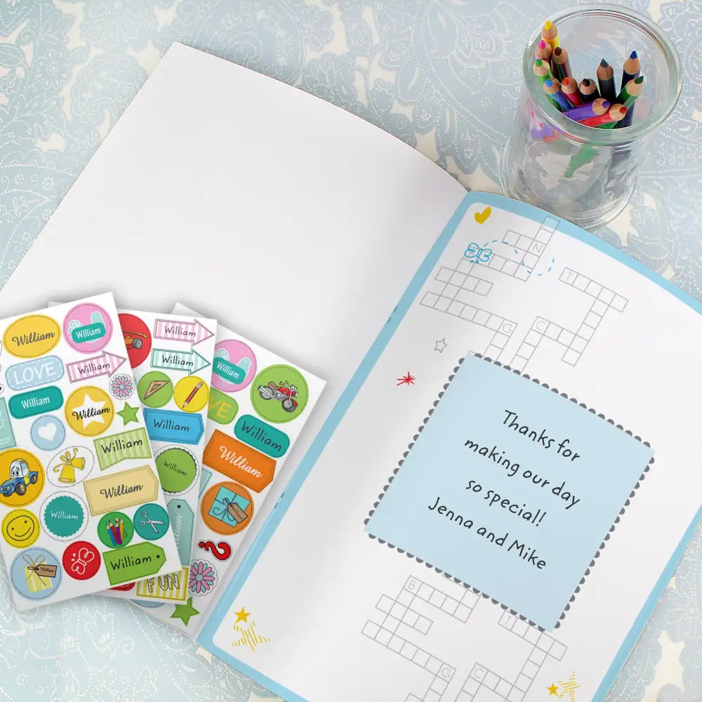 Books Personalised Wedding Activity Book with Stickers