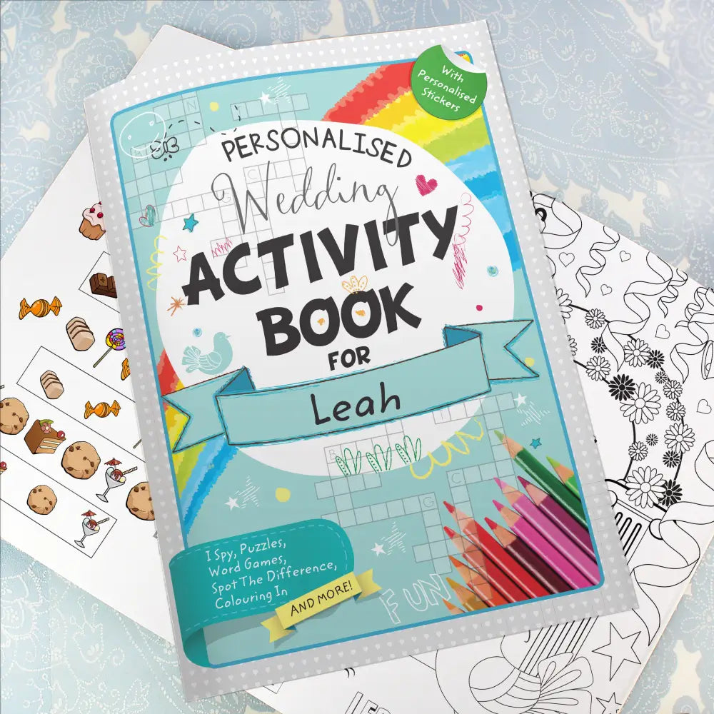 Books Personalised Wedding Activity Book with Stickers