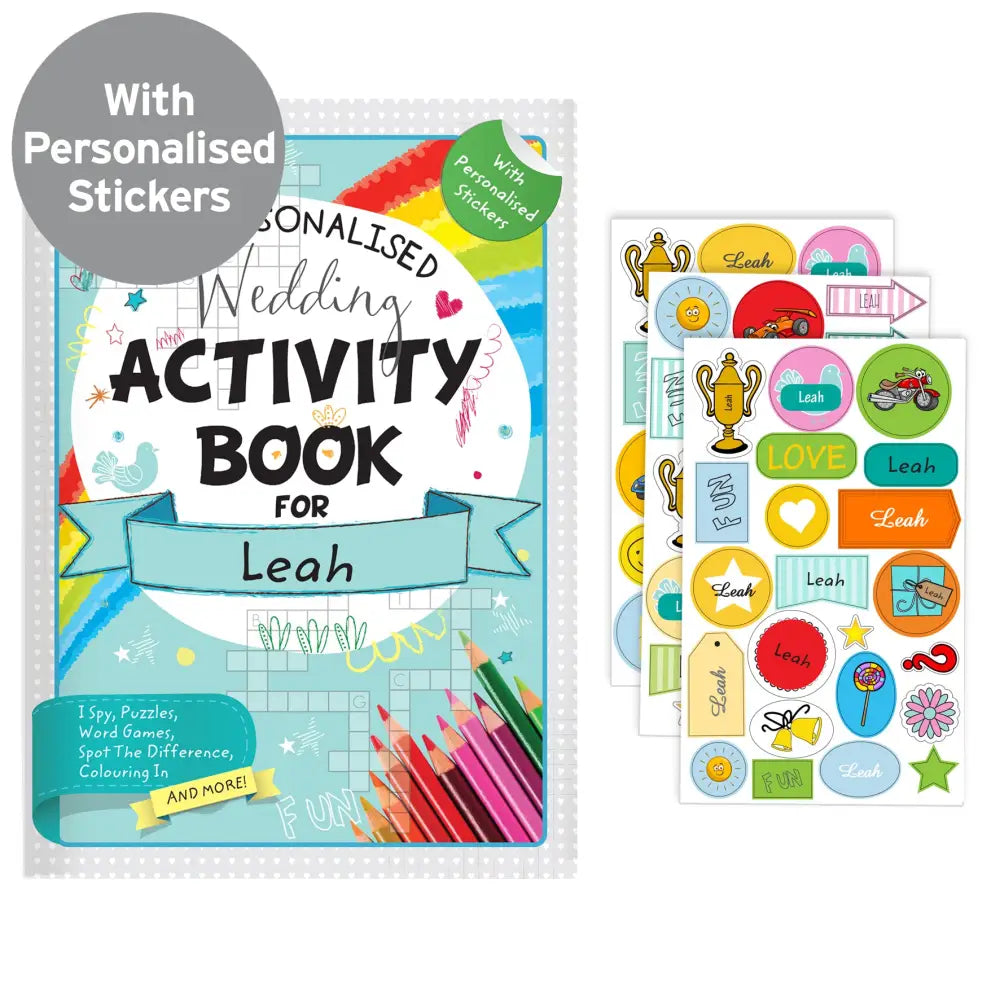 Books Personalised Wedding Activity Book with Stickers