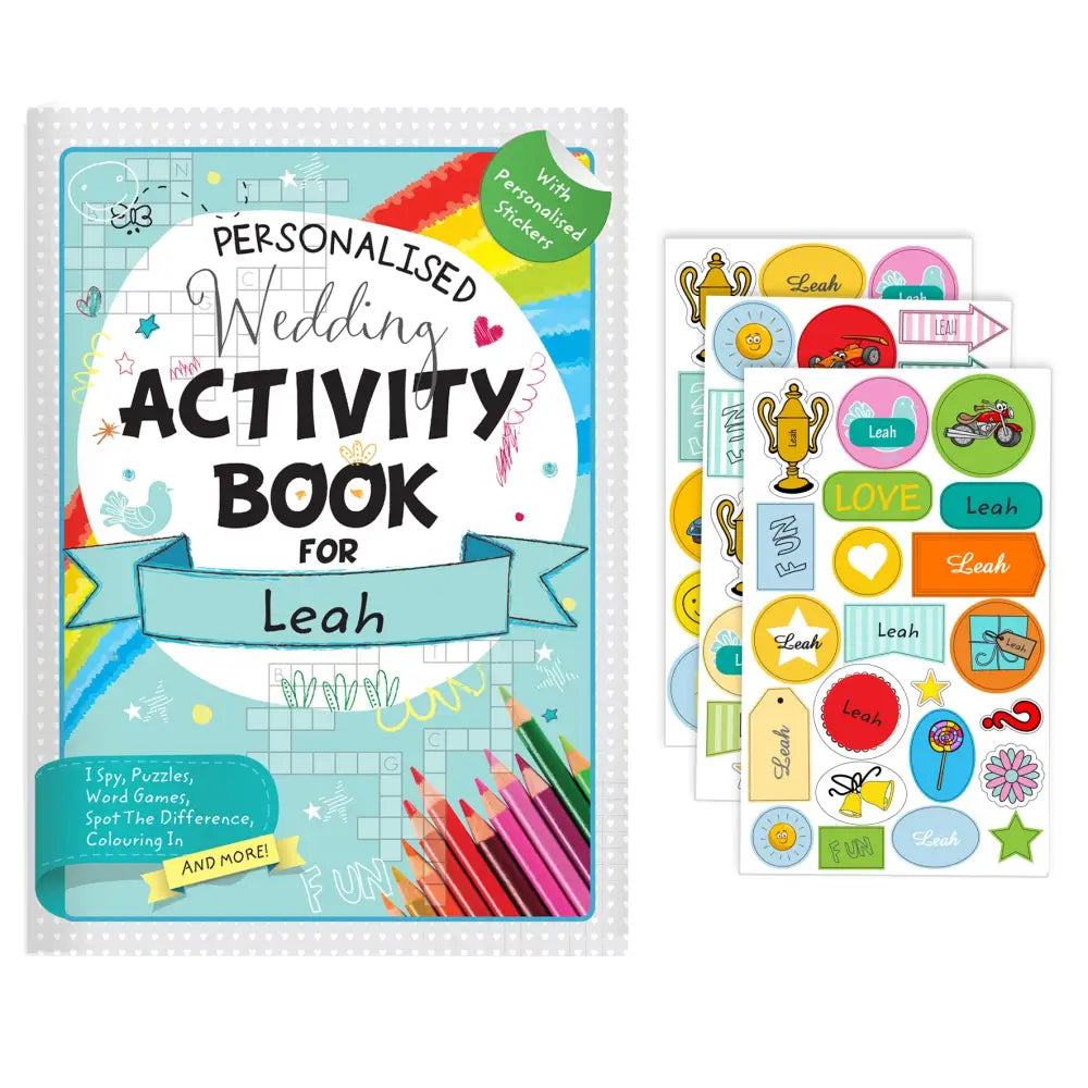 Books Personalised Wedding Activity Book with Stickers