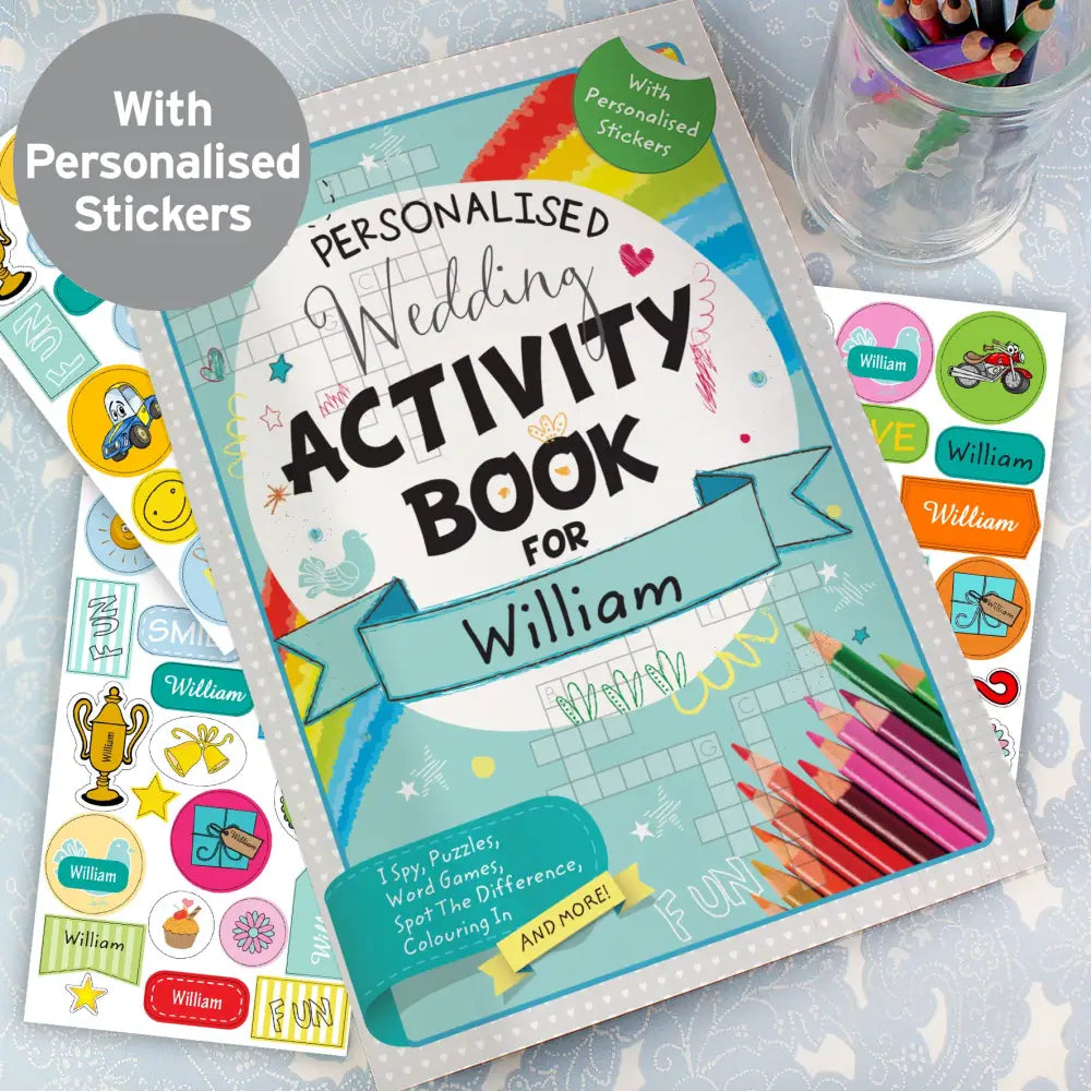 Books Personalised Wedding Activity Book with Stickers