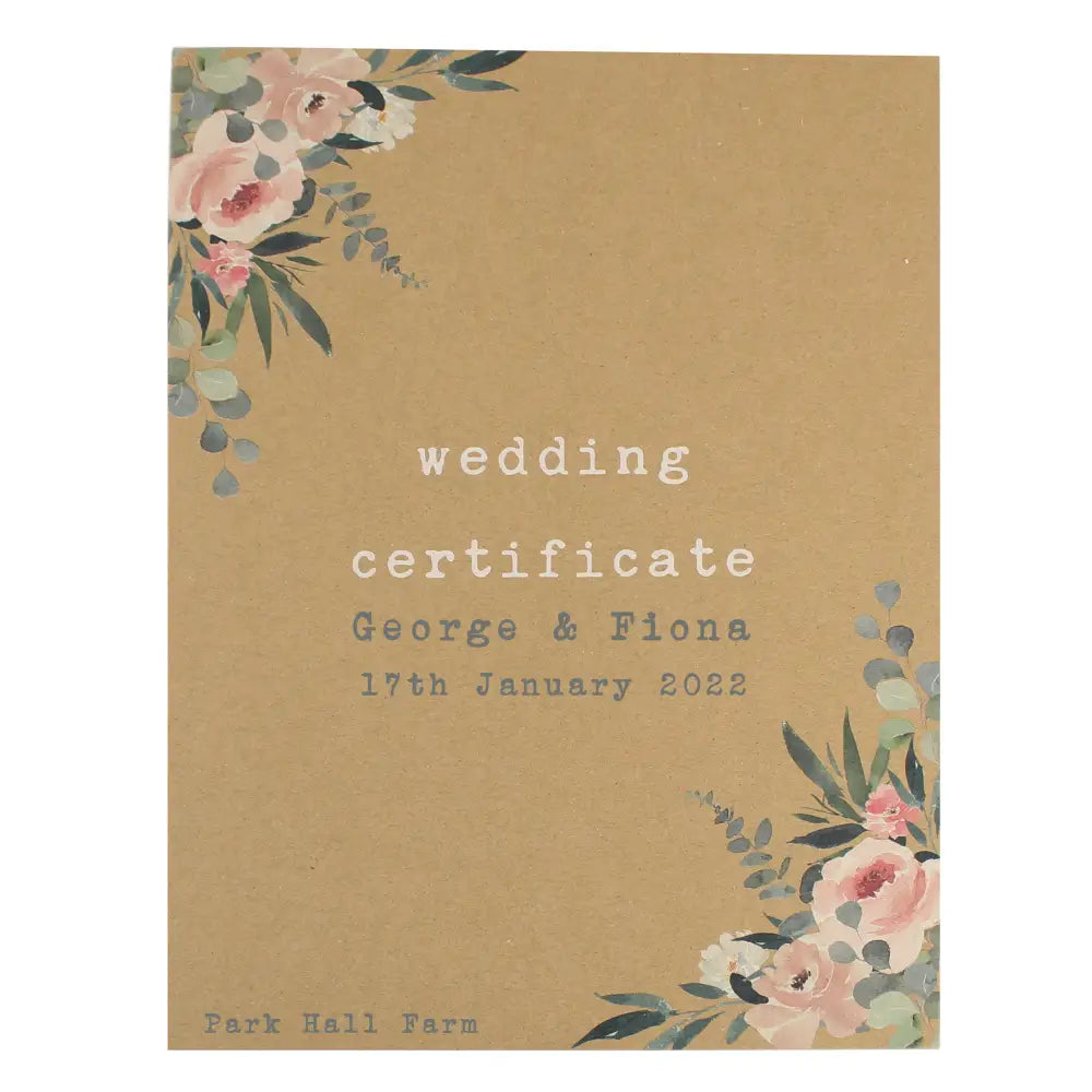 Keepsakes Personalised Wedding Certificate and Photo Display Book