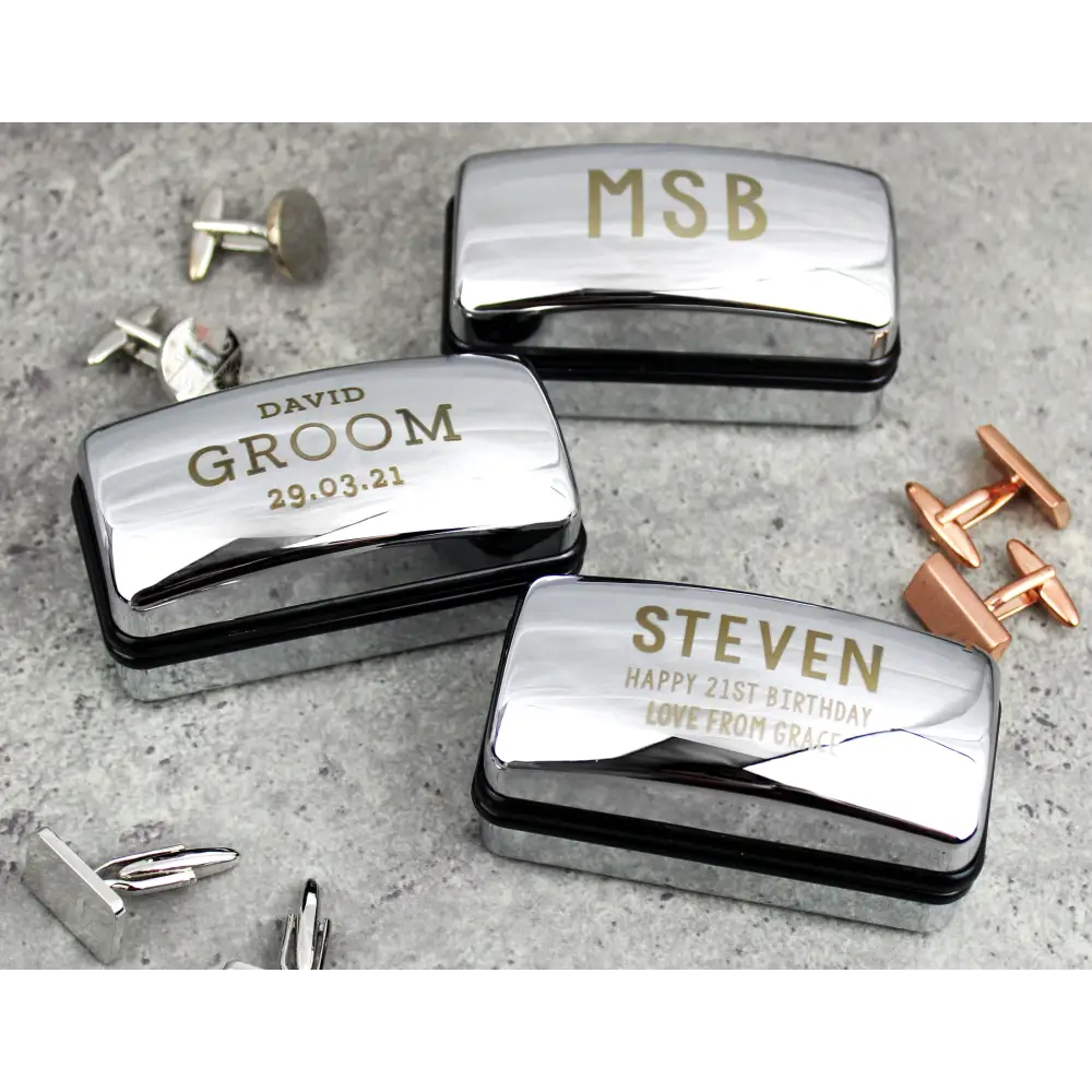 Jewellery Personalised Wedding Cufflink Box