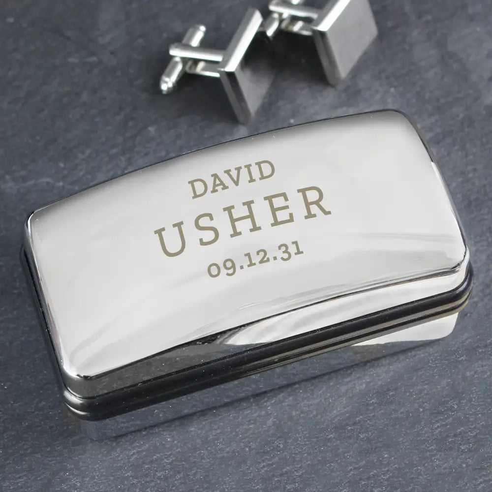Jewellery Personalised Wedding Cufflink Box