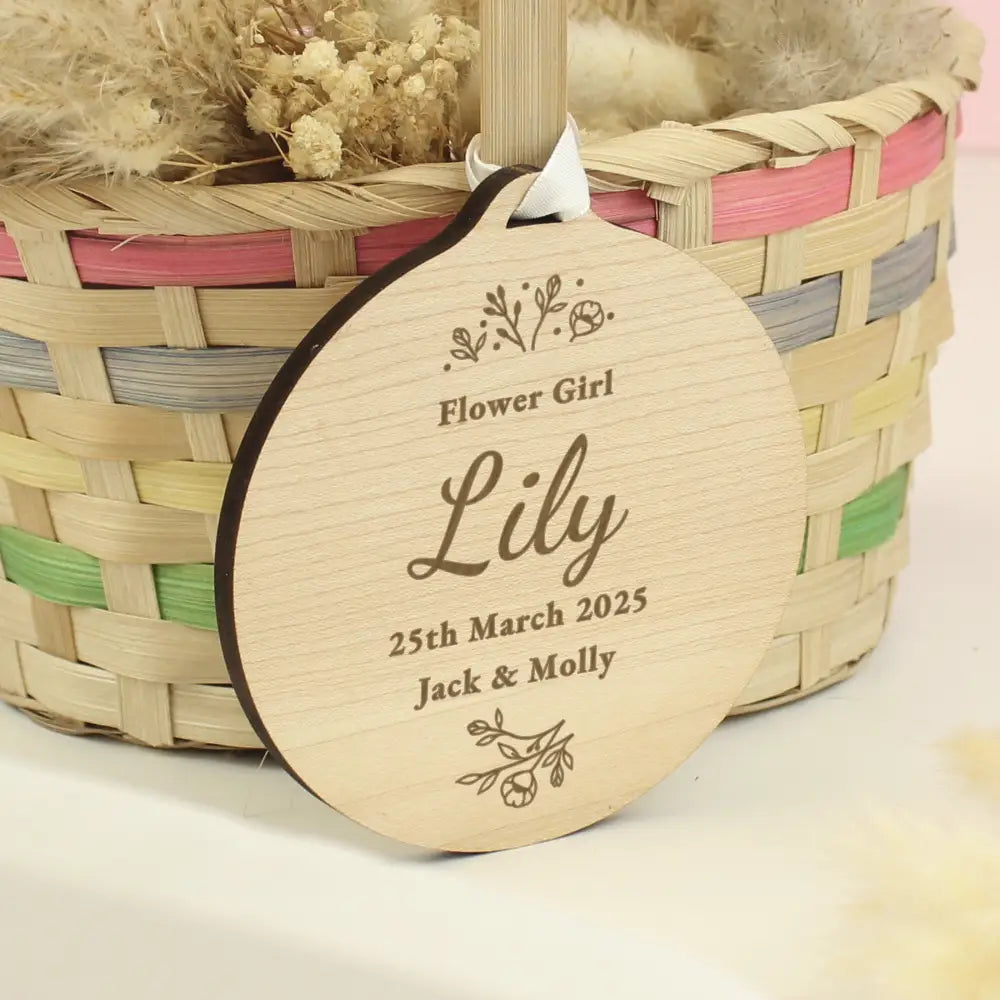 Hanging Decorations & Signs Personalised Wedding Party Wooden Tag