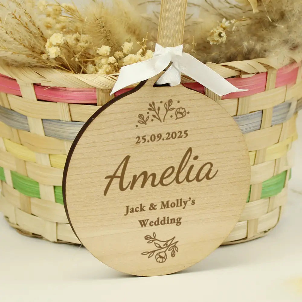 Hanging Decorations & Signs Personalised Wedding Party Wooden Tag