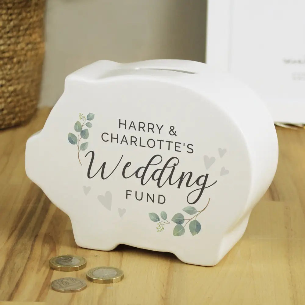 Money Boxes Personalised Wedding Piggy Bank