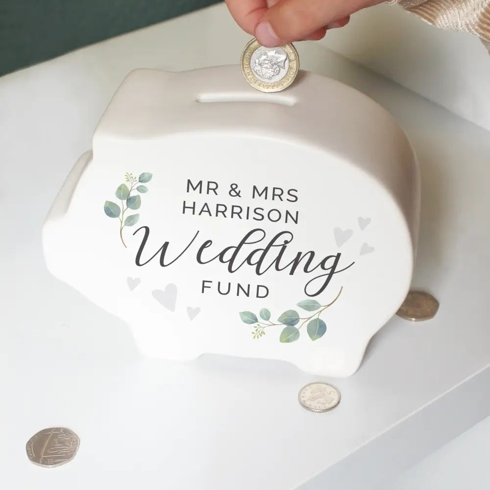 Money Boxes Personalised Wedding Piggy Bank