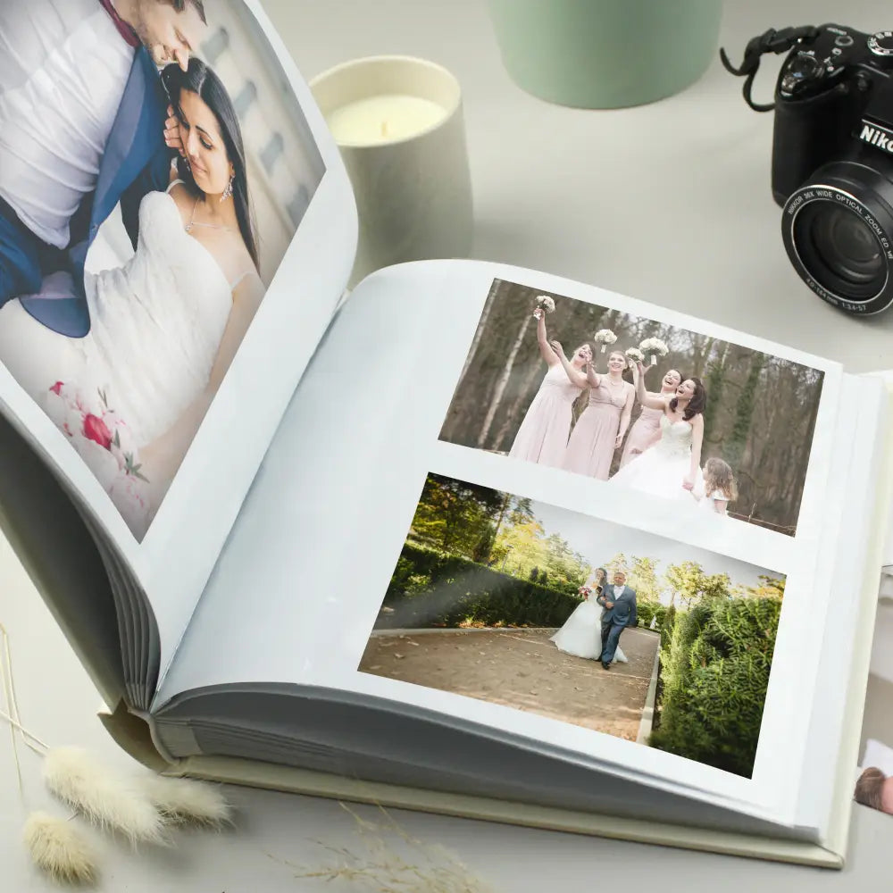 Photo Frames, Albums and Guestbooks Personalised Wedding Square Photo Album