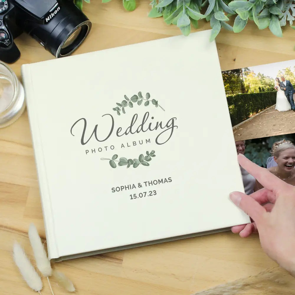 Photo Frames, Albums and Guestbooks Personalised Wedding Square Photo Album