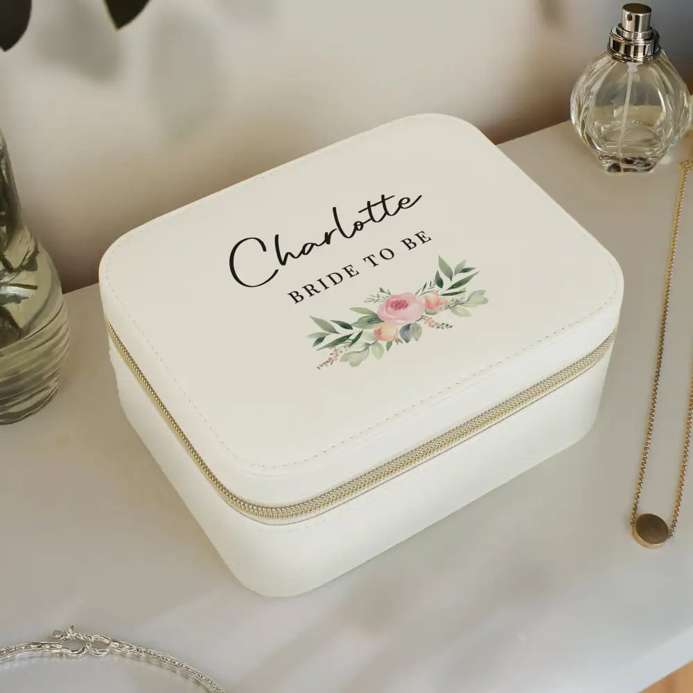 Trinket, Jewellery & Keepsake Boxes Personalised Wedding Travel Jewellery Box