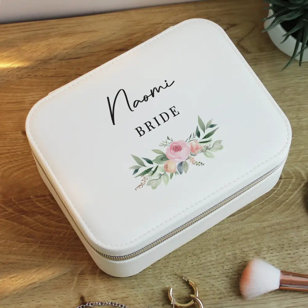 Trinket, Jewellery & Keepsake Boxes Personalised Wedding Travel Jewellery Box