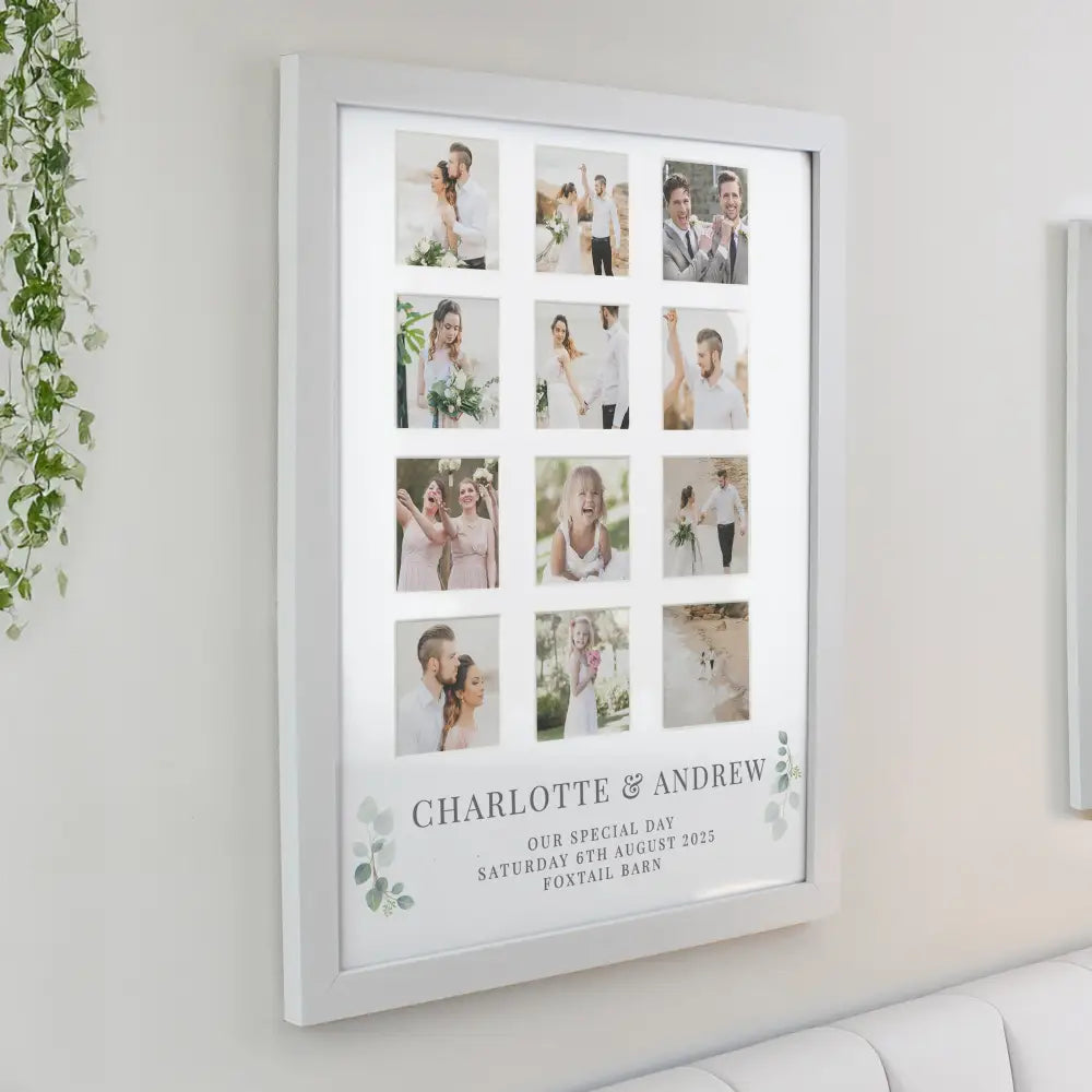 Photo Frames, Albums and Guestbooks Personalised Wedding White Multi Photo Frame