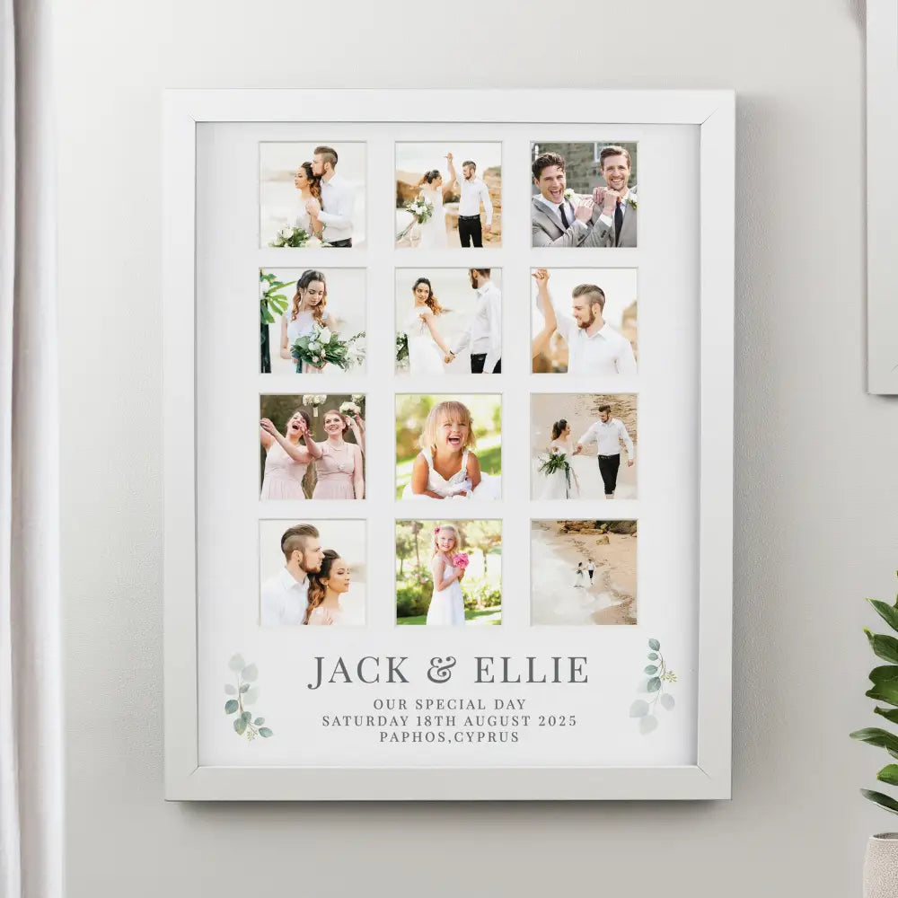 Photo Frames, Albums and Guestbooks Personalised Wedding White Multi Photo Frame