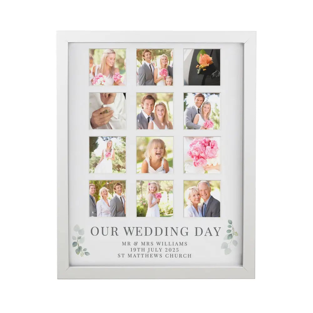Photo Frames, Albums and Guestbooks Personalised Wedding White Multi Photo Frame