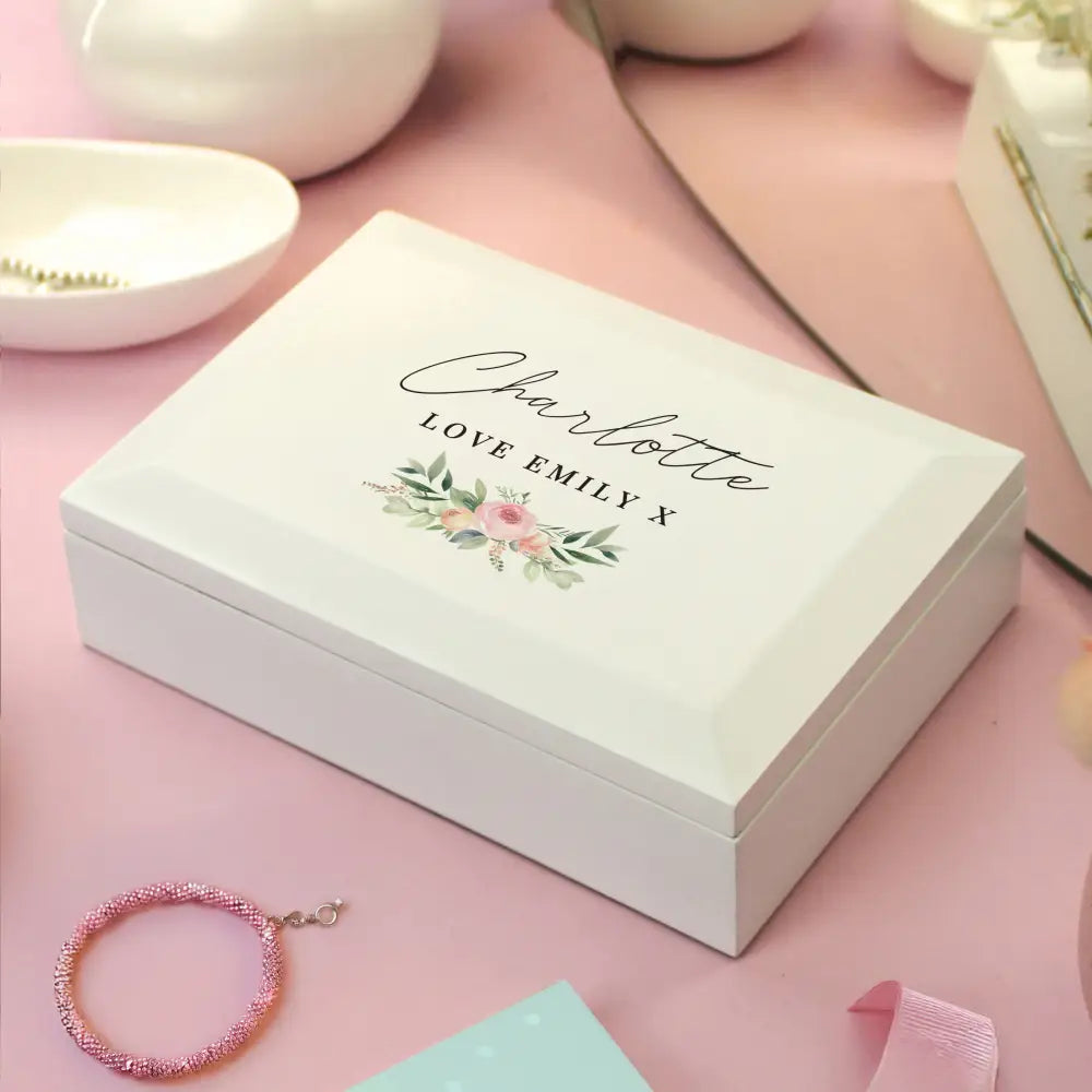 Trinket, Jewellery & Keepsake Boxes Personalised Wedding Wooden Jewellery Box