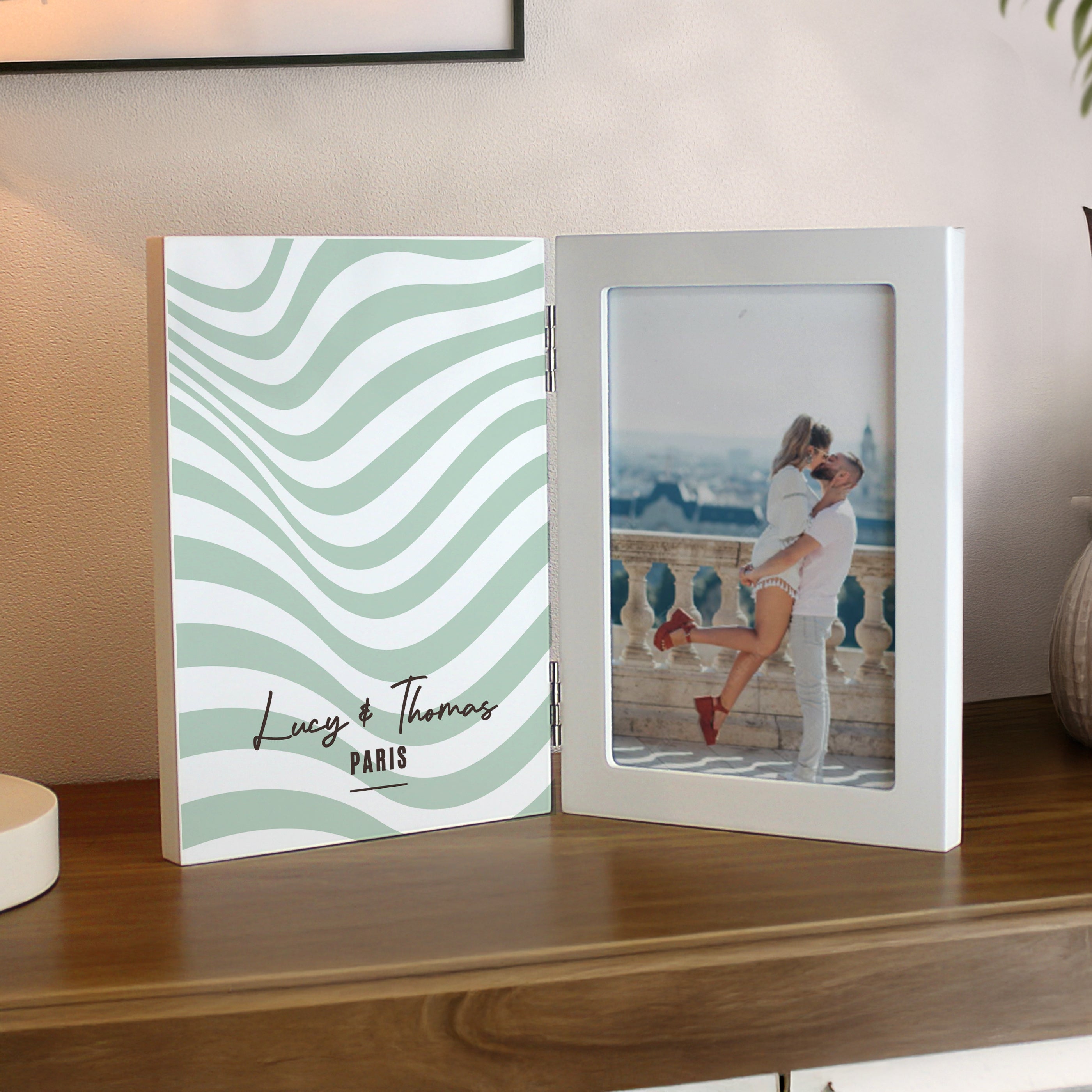Photo Frames, Albums and Guestbooks Personalised Wooden Hinged 6x4 Photo Frame
