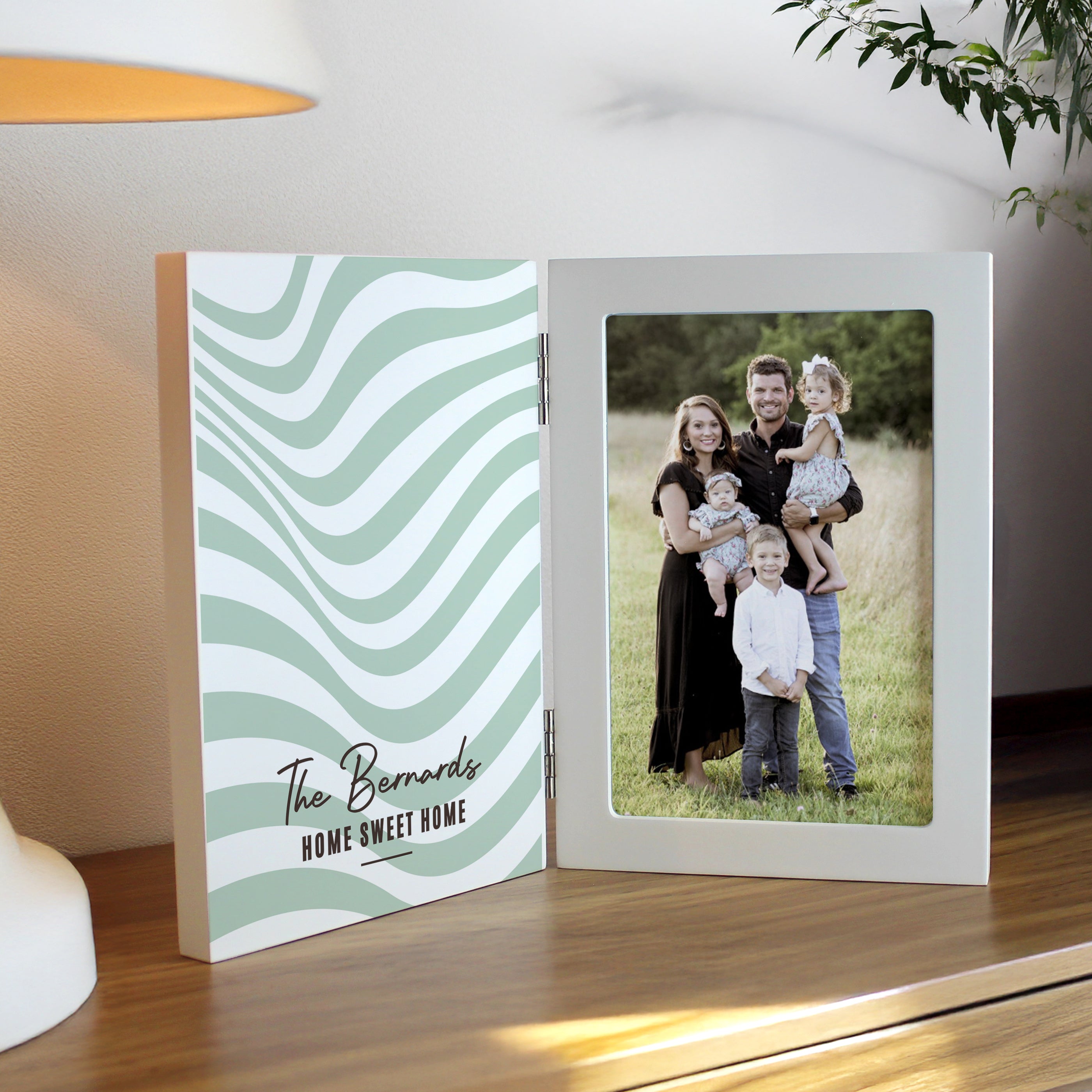 Photo Frames, Albums and Guestbooks Personalised Wooden Hinged 6x4 Photo Frame