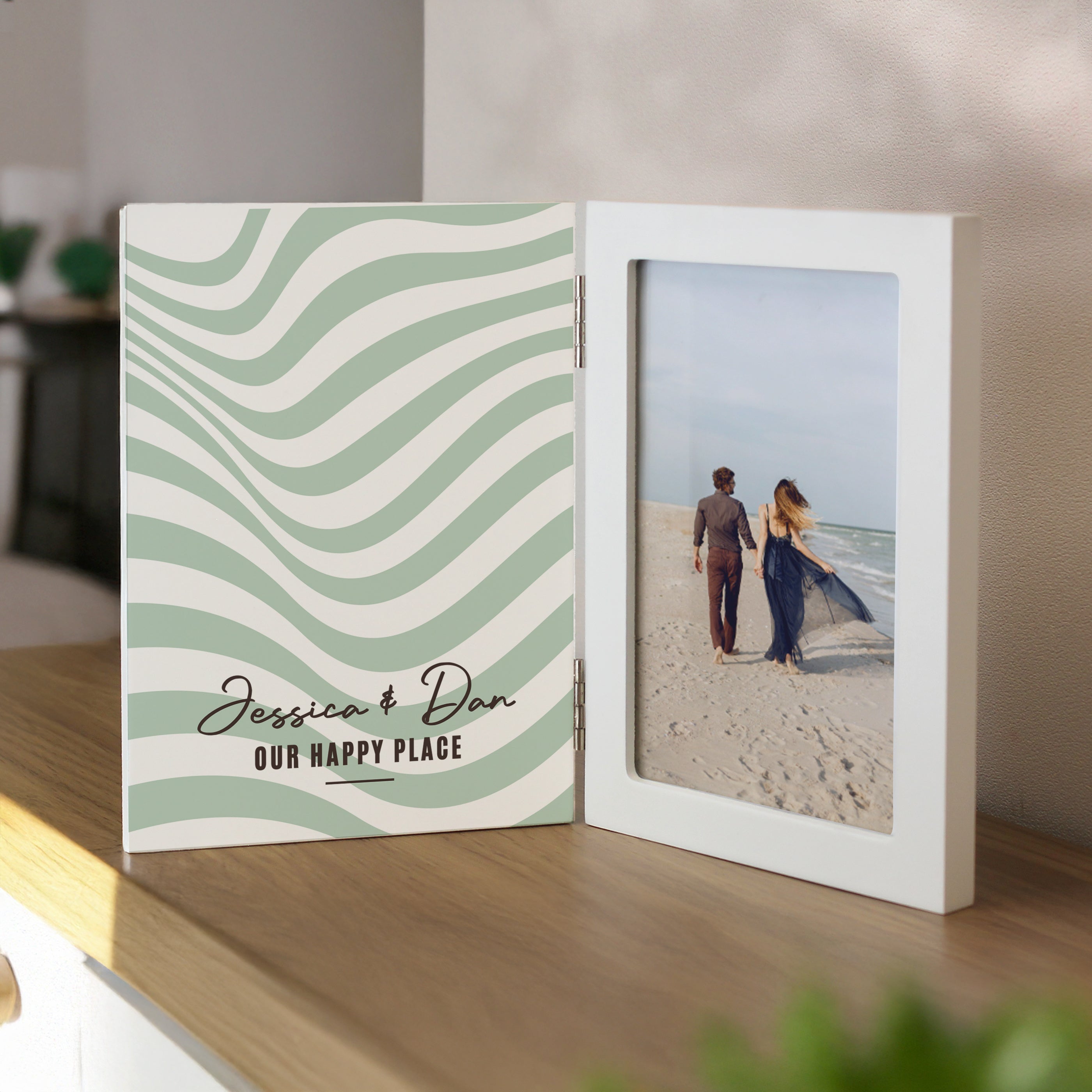 Photo Frames, Albums and Guestbooks Personalised Wooden Hinged 6x4 Photo Frame