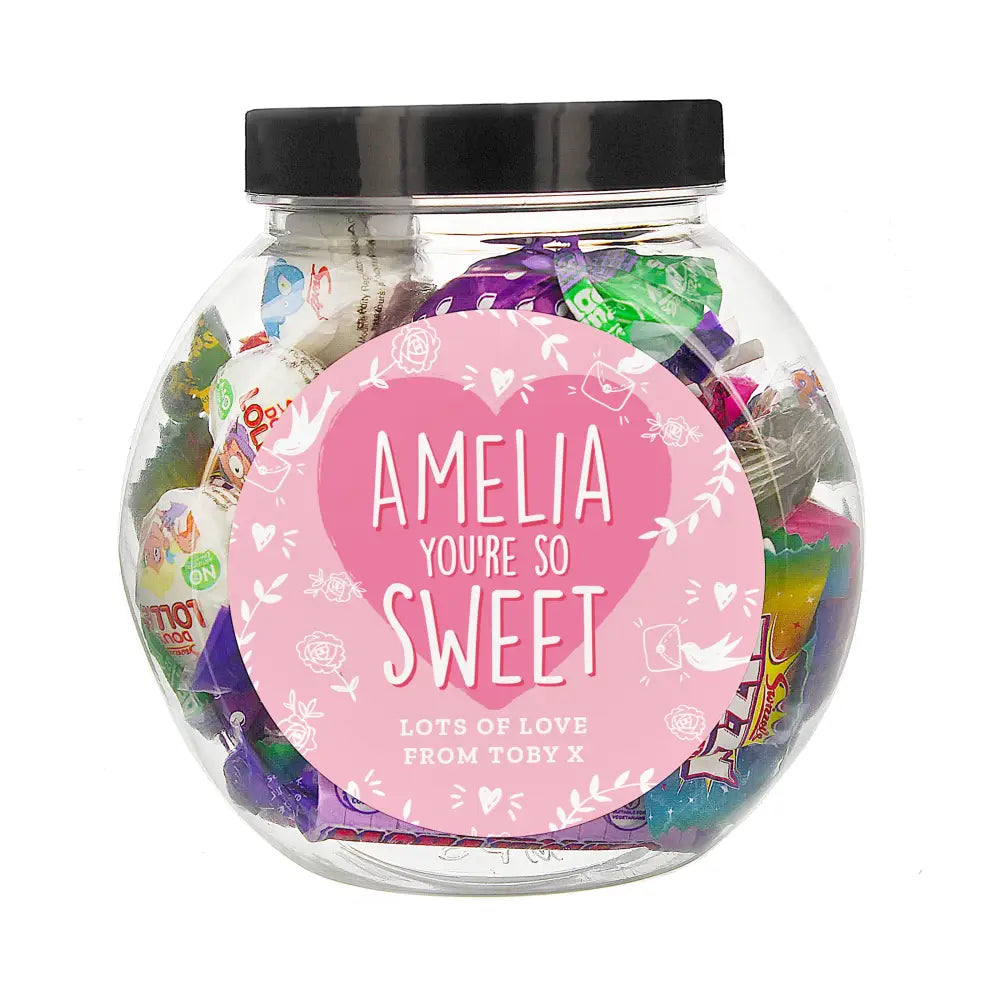 Confectionery Personalised Youre So Sweet Sweet Jar