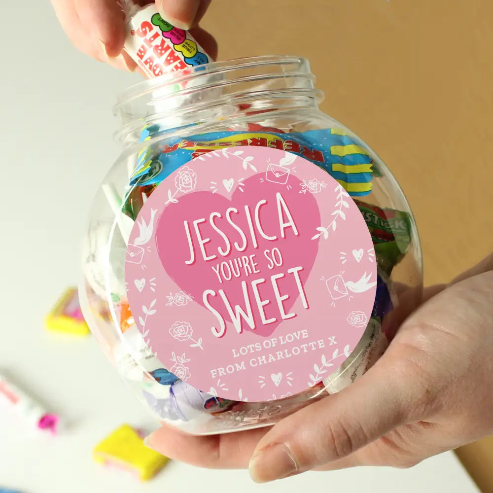 Confectionery Personalised Youre So Sweet Sweet Jar