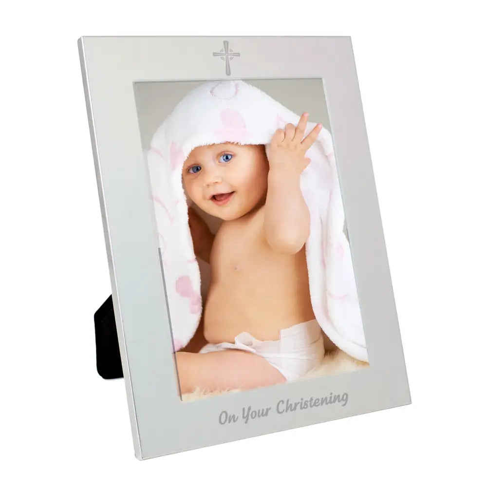 Photo Frames, Albums and Guestbooks Silver 5x7 Christening Photo Frame